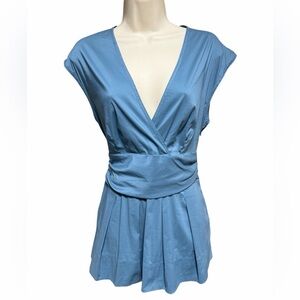 💙 BCBGMAXAZRIA Surplice Wrap Top 💙  SIZE L NWT